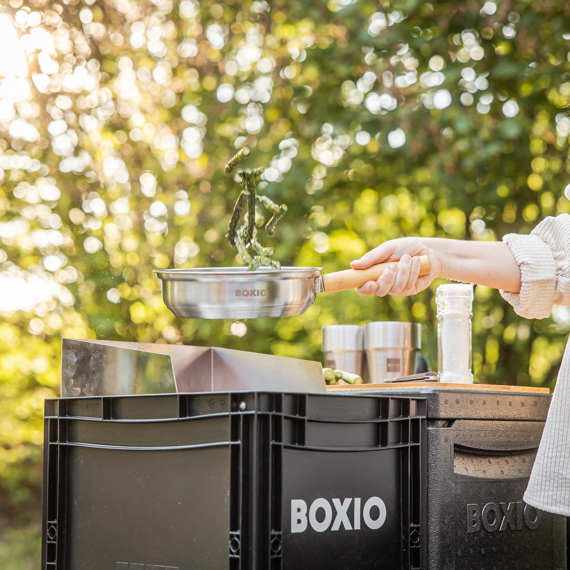 BOXIO COOK PLUS | Mobiler Gaskocher mit Topfset