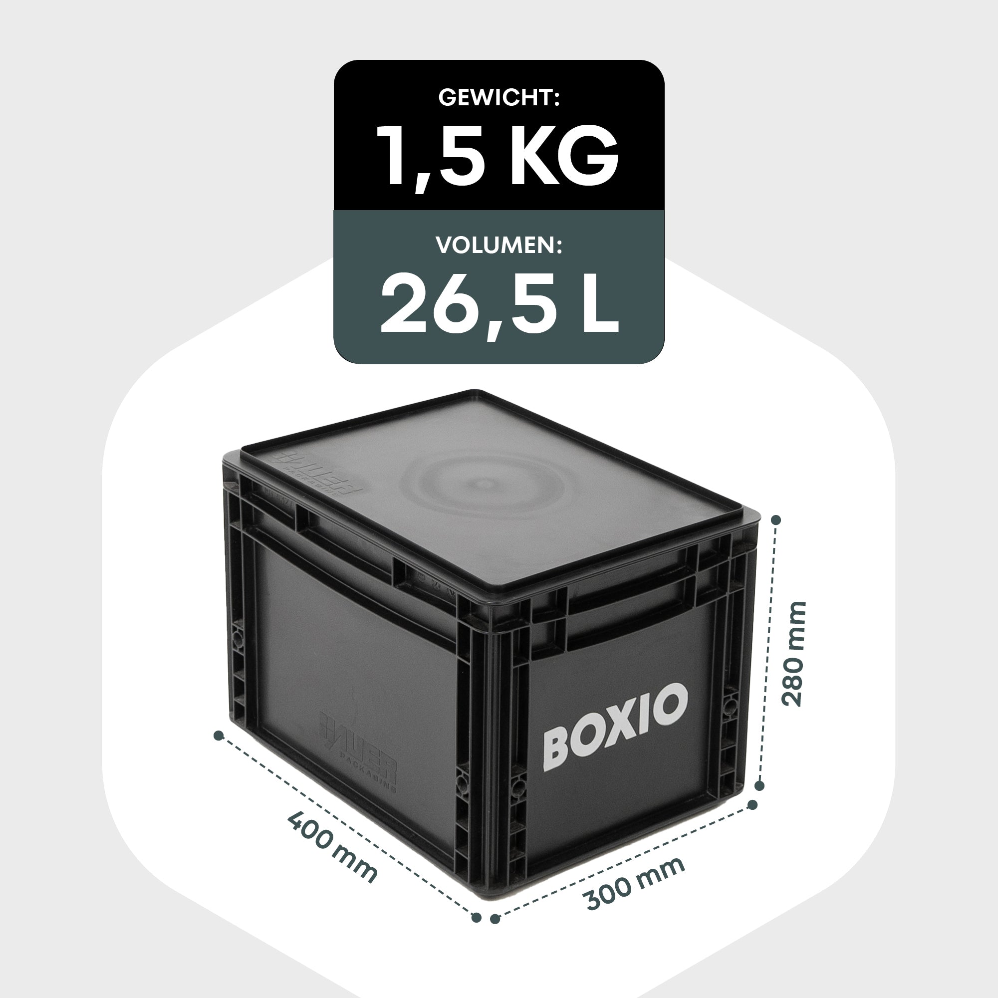 BOXIO – SOLO | Eurobox mit Deckel