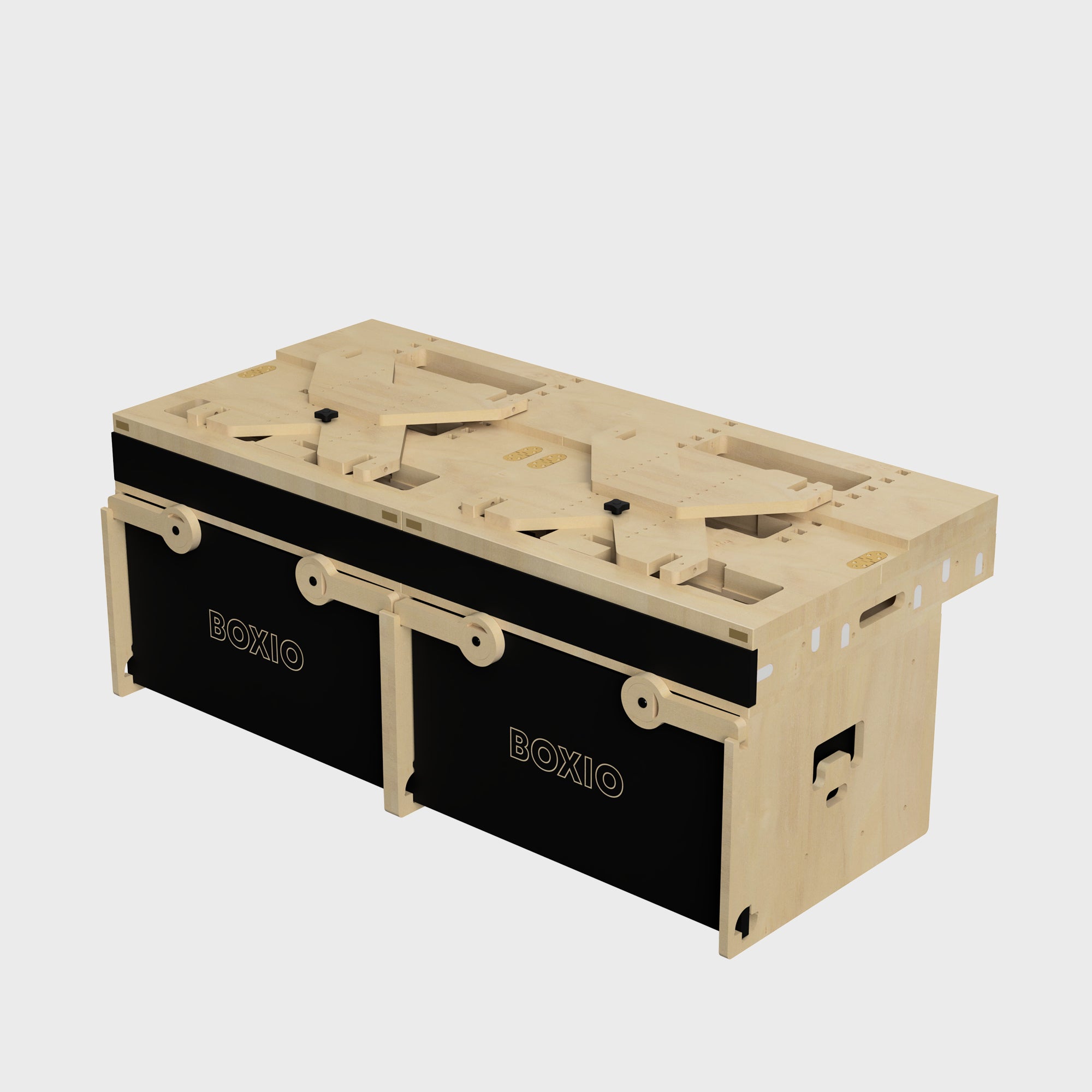 BOXIO RUGKAST + BED BUNDLE XL I Modulaire kampeerbox