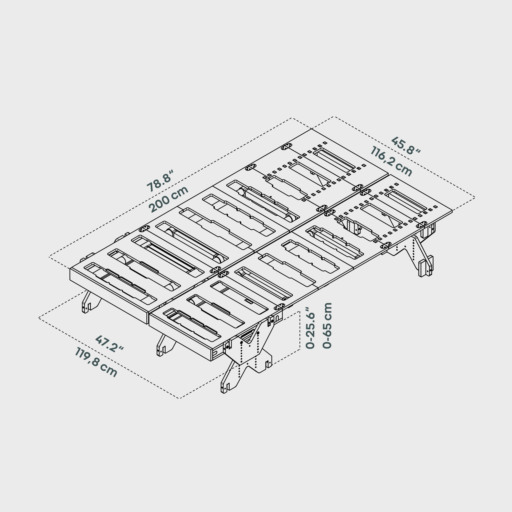 BOXIO RACK BED 120 I Lit de camping modulable