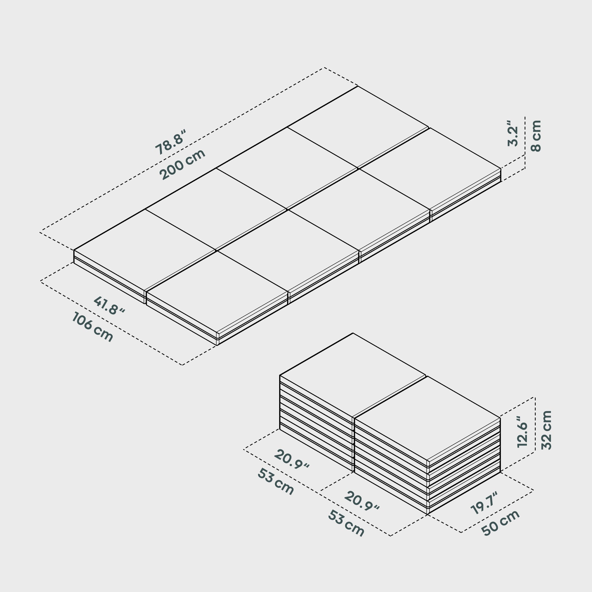 Matelas pliants BOXIO RACK SLEEP 106 I