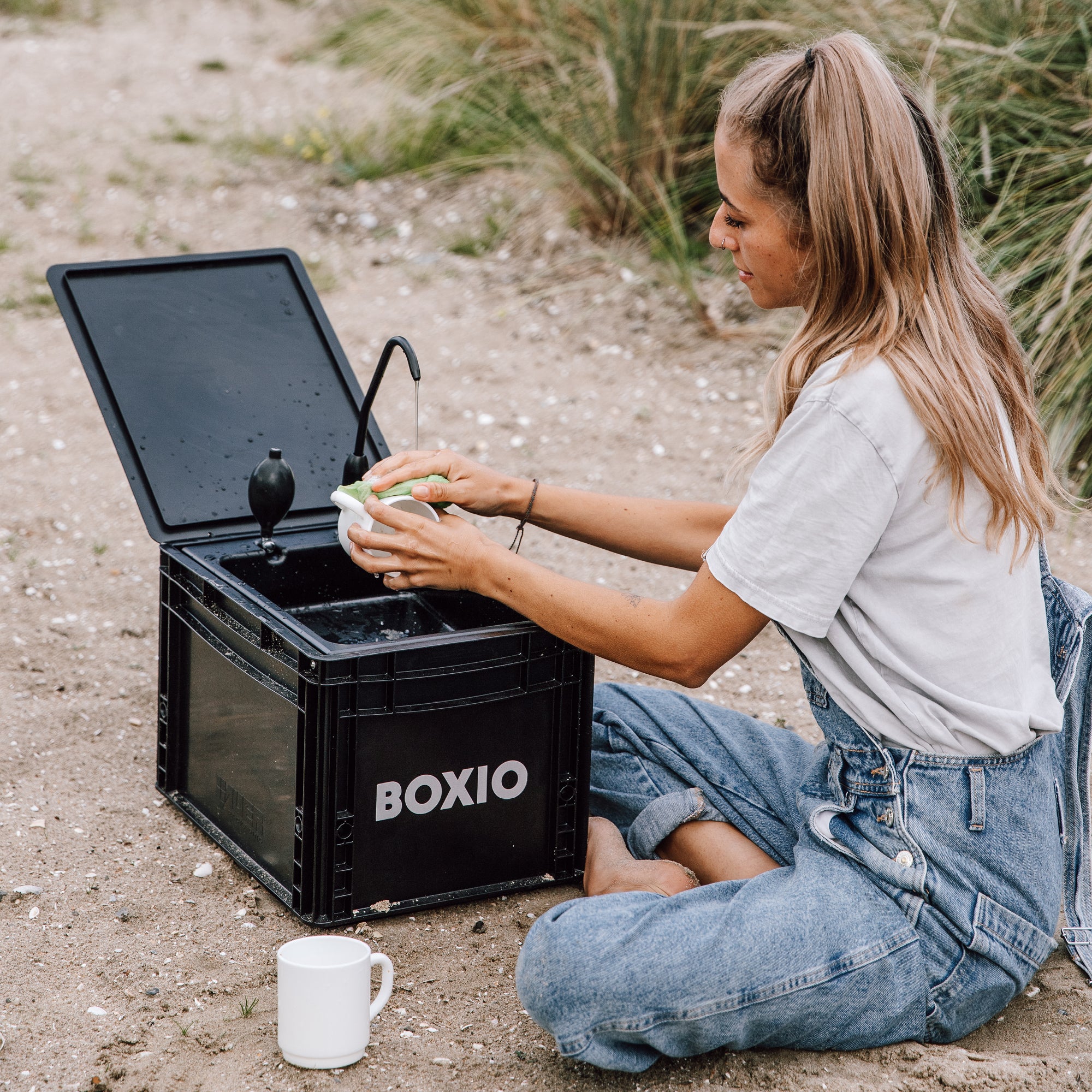 BOXIO WASH ボクシオ　ウォッシュ BOXIO-WASH | Mobile washbasin without electricity, mobile, compact