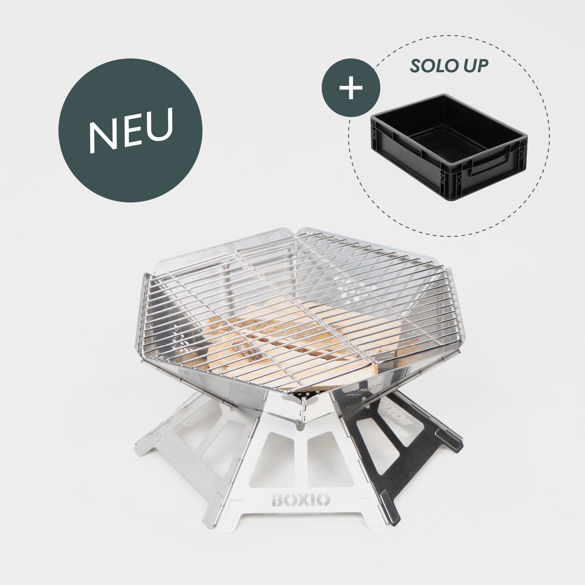 BOXIO FIRE I Feuerschale mit Grill