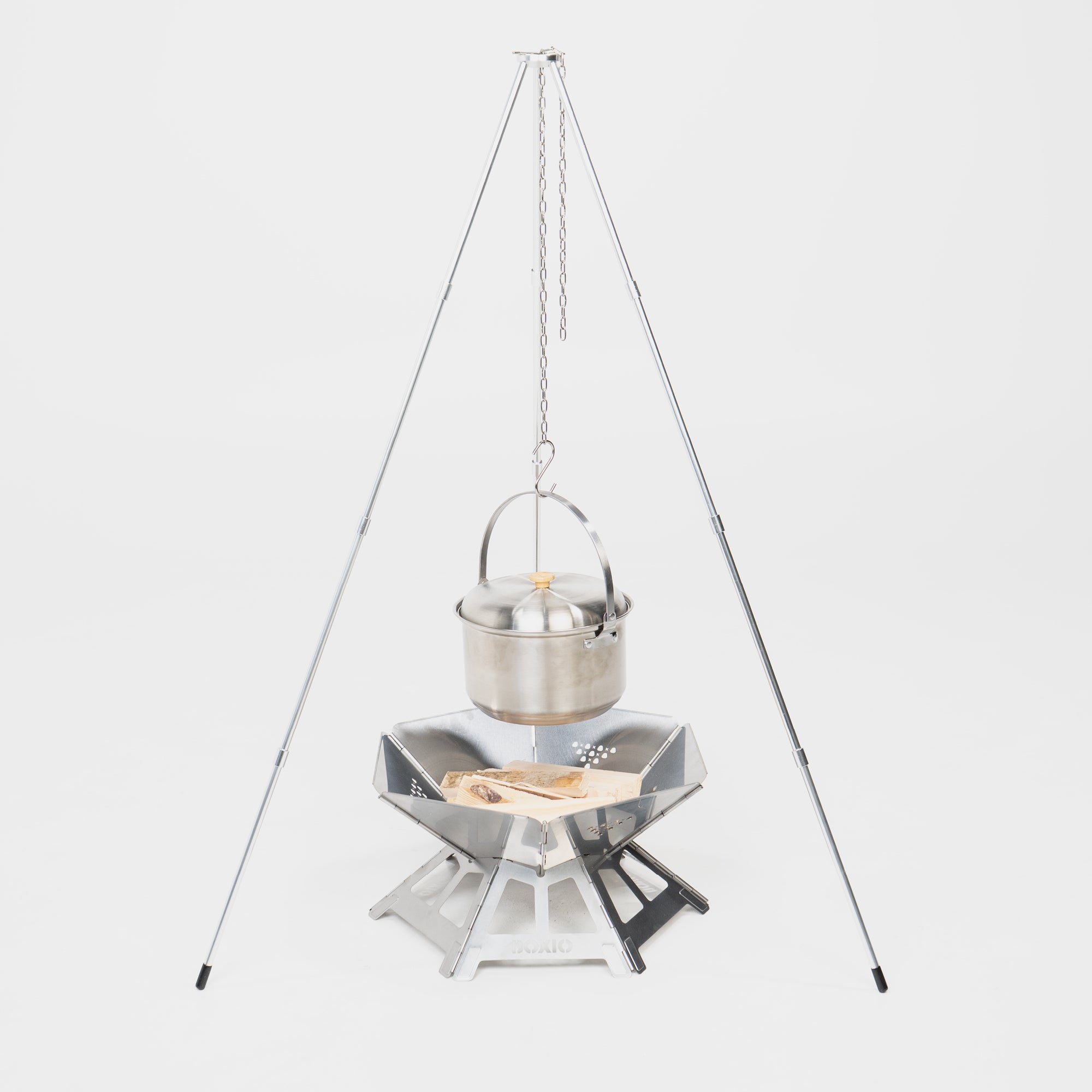 BOXIO FIRE BUNDLE I Feuerschale mit Grill in Eurobox