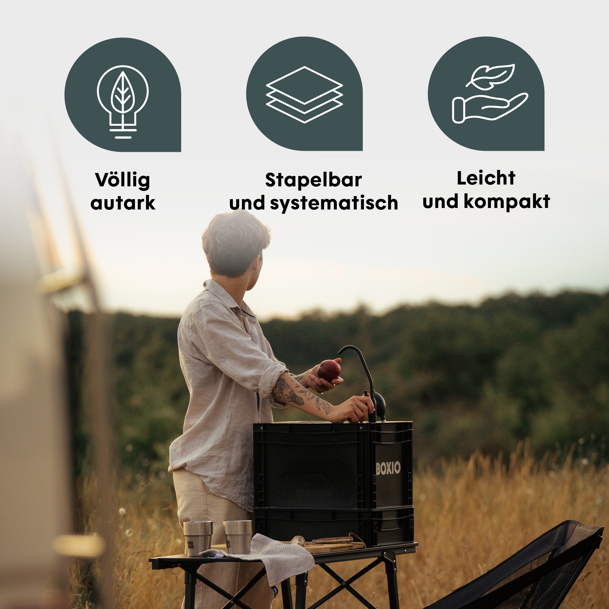 BOXIO KITCHEN LITE I Mobile I kompakte Outdoor-Küche