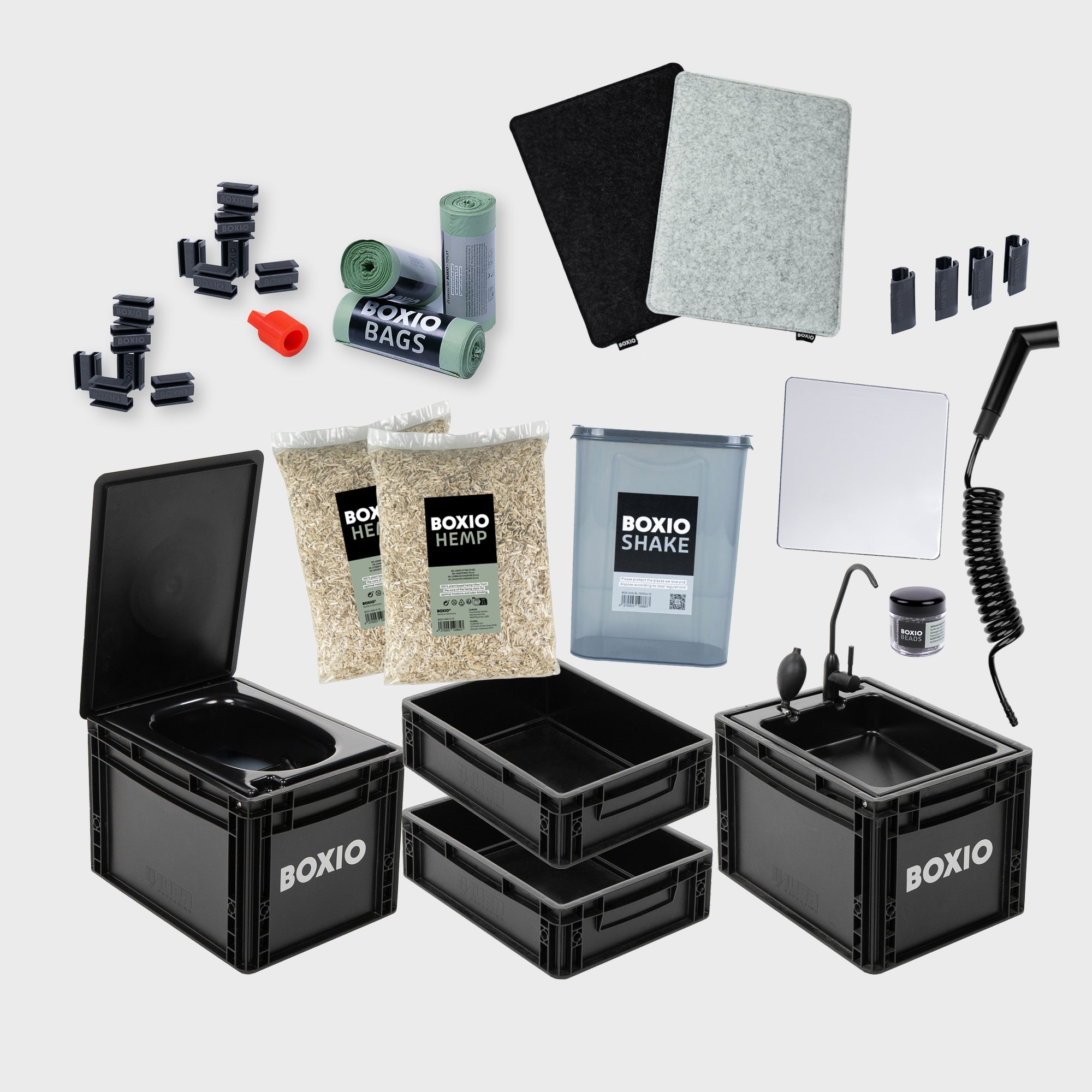 BOXIO WASH | Mobile washbasin & accessories