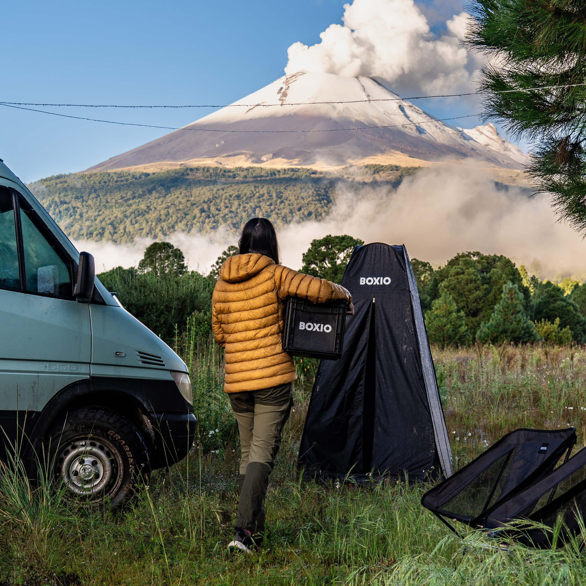 BOXIO SANITARY PLUS XL | Mobiles Badezimmer mit TENT