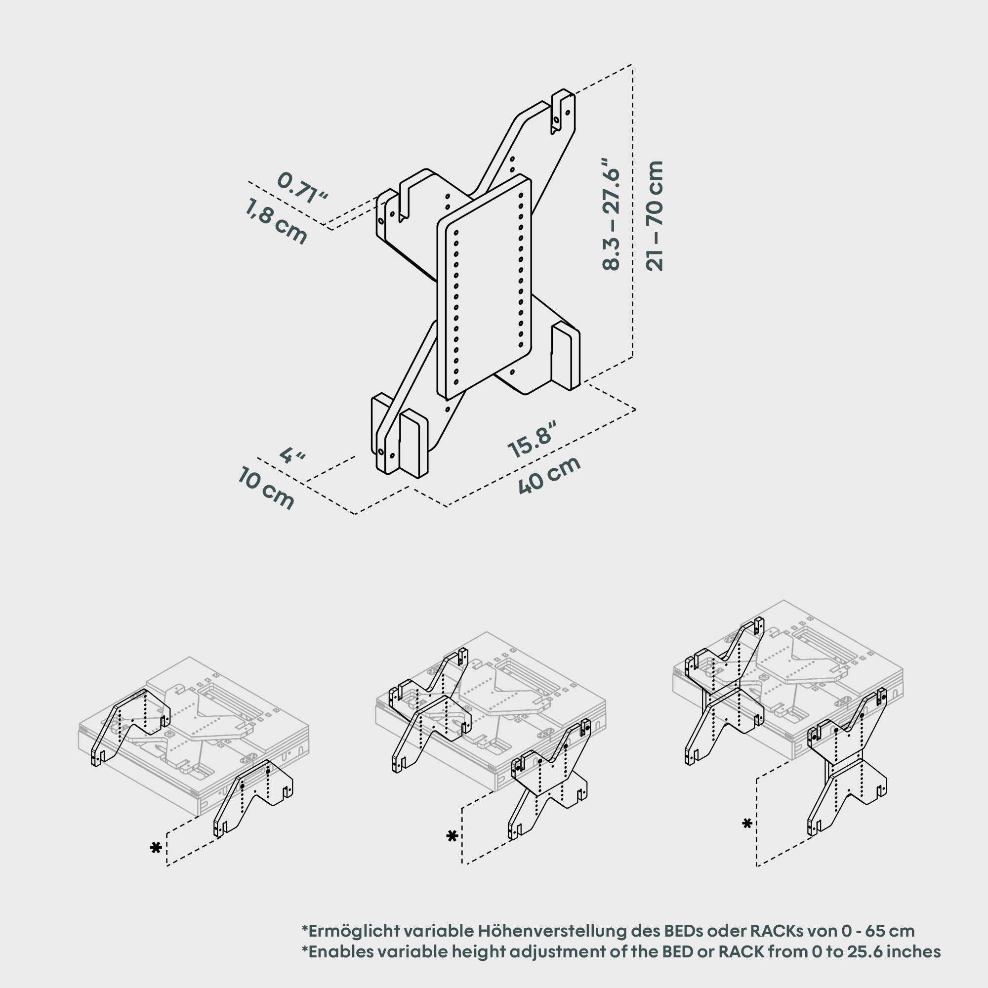 BOXIO RACK FEET I Pied réglable en hauteur