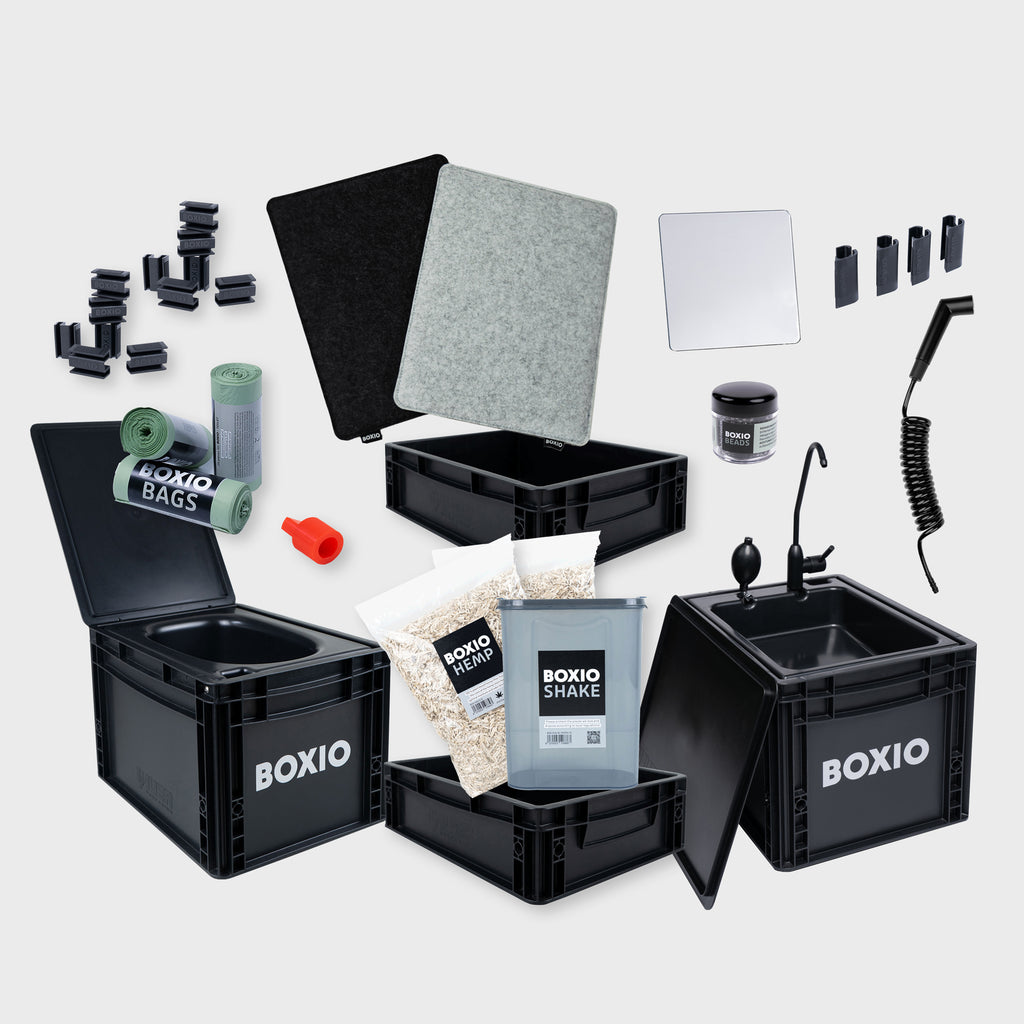 BOXIO 防ぎ 洗面台 ブラック BOX-WAS-BL-10